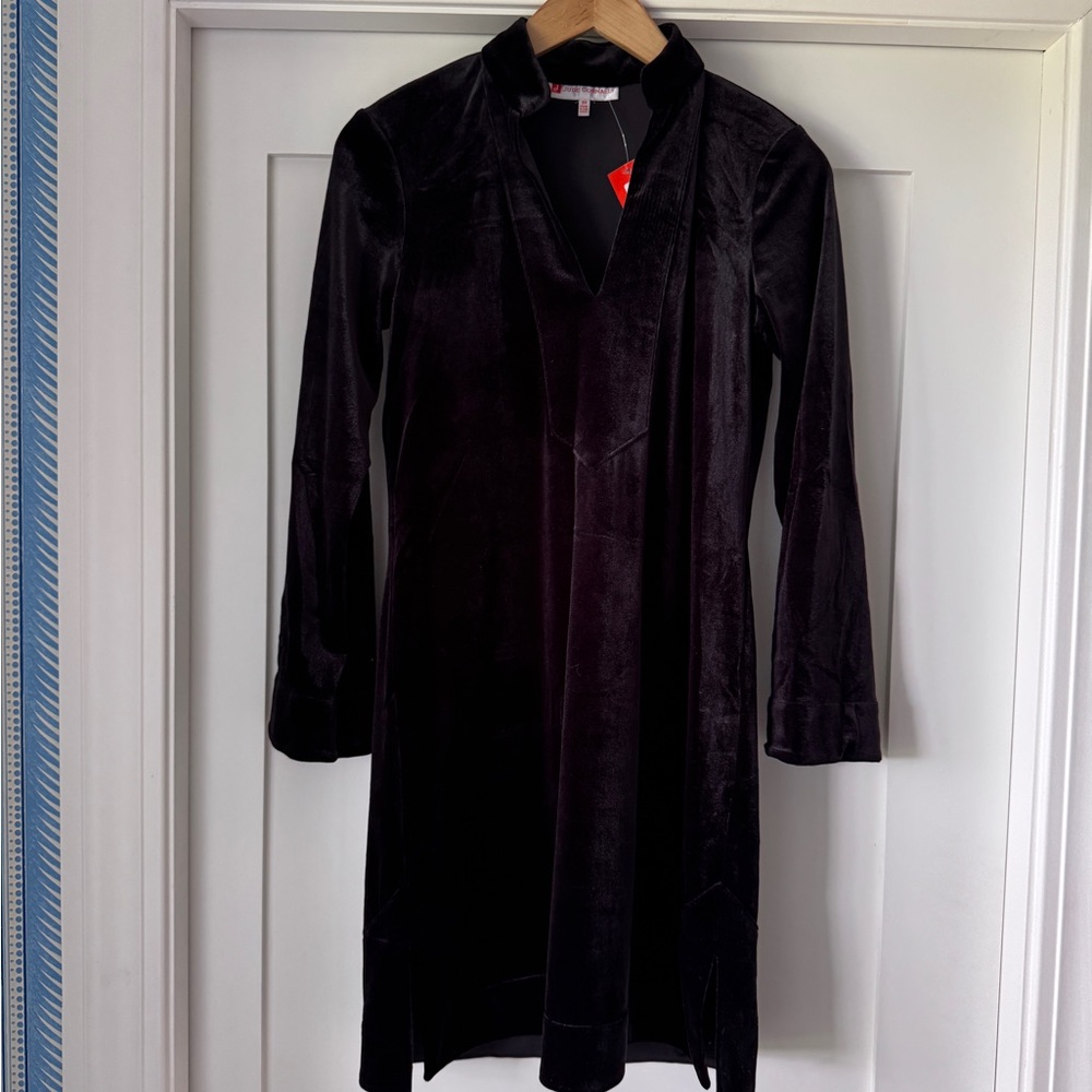 Jude Connally Black Velvet Kate Dress size small